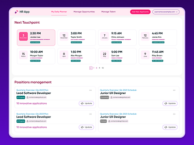 Recruiment CRM branding design ui ux webdesign