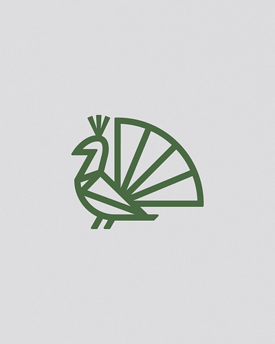 Peacock Logomark, 2024 bird brand identity branding icon illustration logo logomark luxury mascot peacock