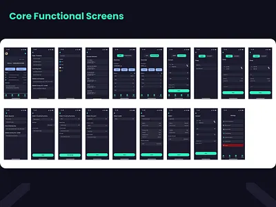 Core Functional screens of GlowPay Mobile App design app branding design graphic design illustration logo typography ui ux vector