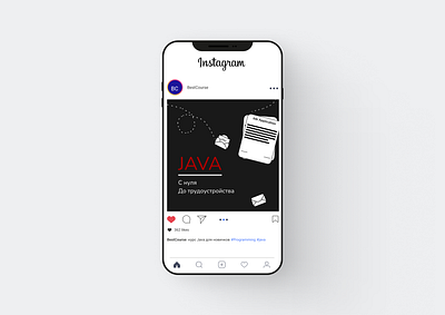 Курс по Программированию пост в Instagram canva design figma ig instagram instagram post mockup post webdesign