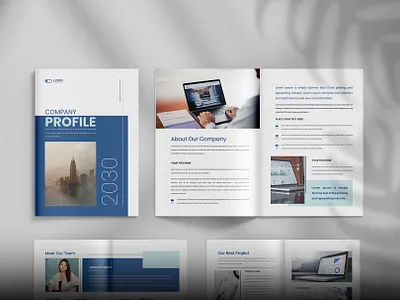 Company Profile annual report brochure brochure design business company brochure company profile design graphic design multipage print print design profile template white paper