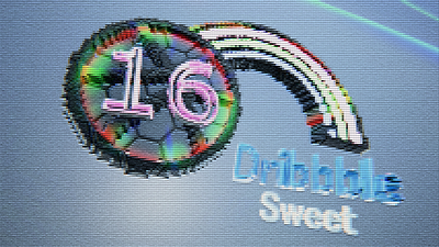 Dribbble's 16th! 3d 3d animation logo logo design