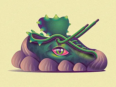 Jurassic Sneakers dinoo graphic design illustration jurassic nike sneakers