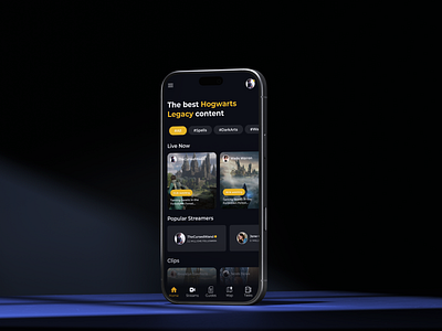 Hogwarts Legacy Streaming App - Home Page appconcept appinterface appredesign darkmodeui dashboarddesign fantasyapp gameui gamingapp hogwartslegacy interfacedesign mobileappdesign mobiledesign modernui productdesign streamingapp uidesign uiinspiration userinterface uxdesign uxuidesign