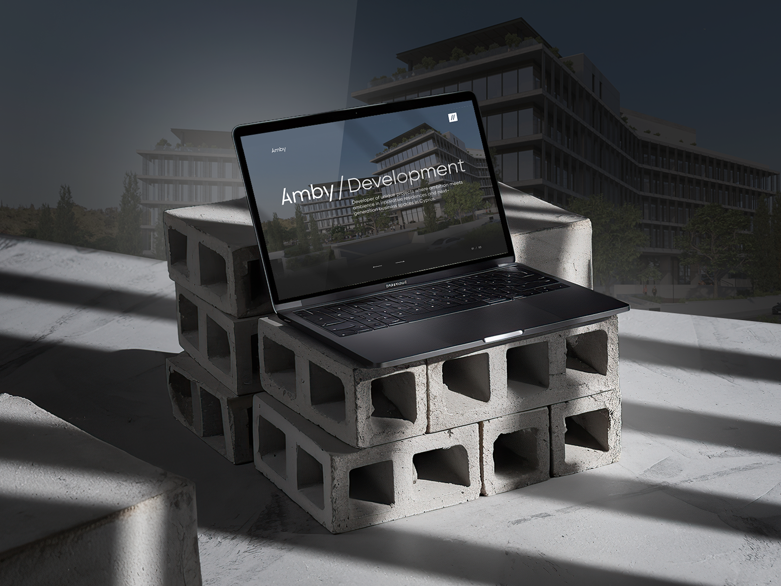 The website for a construction company branding concept design graphic design illustration logo ui ux vector website