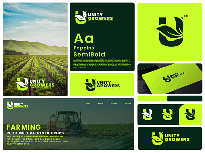 Unity Growers Logo Design agriculturelogo brandidentity farm farm full logo farming logo financebranding logo logo design logo for sell sustainablebranding