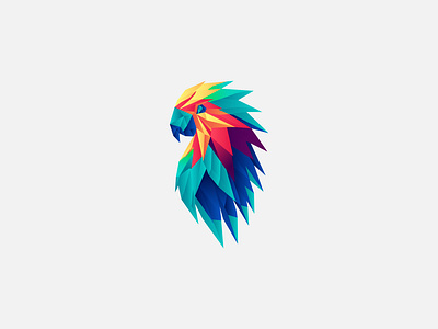 Parrot Low Poly adobe illustrator branding design dribble graphic design illustration logo ui ux vector