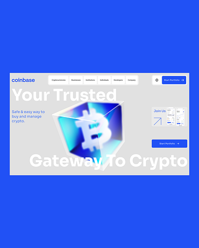 Cryptocurrency website concept 3d crypto cryptocurrency interfacedesign ui ux