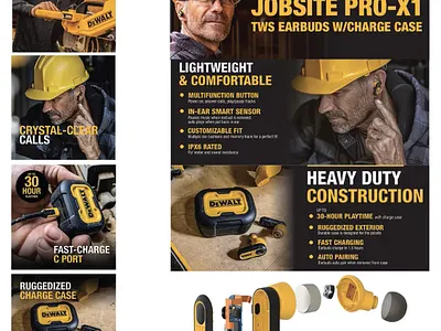 Amazon A+ and Listing Images for DeWalt Mobile Accessories amazon a amazon listing images branding graphic design