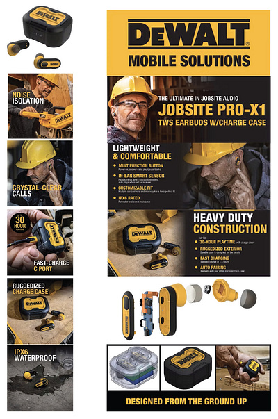 Amazon A+ and Listing Images for DeWalt Mobile Accessories amazon a amazon listing images branding graphic design