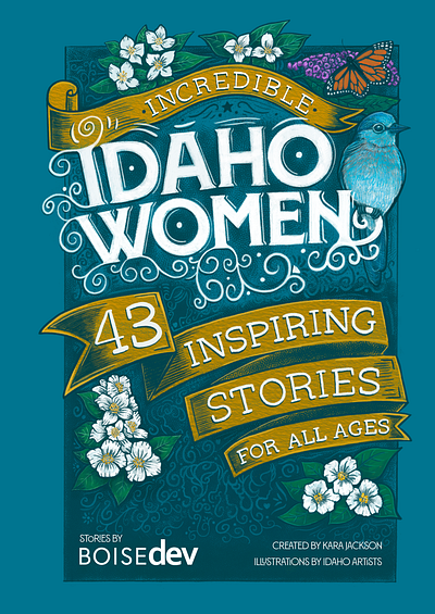 Incredible Idaho Women Book Cover Design book design graphic design illustration