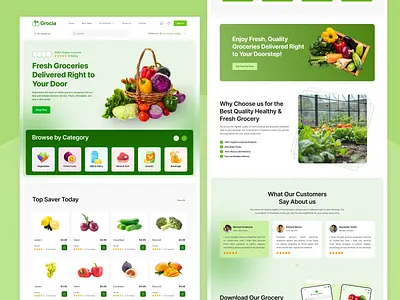 Online Groceries Business Website UI UX Design business groceries business website groceries selling website home page uiux landing page online business online groceries shop ui design ui ux design ui ux designer web design