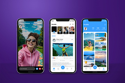 Modern Social Media App UI Concept adobe xd app design clean design concept dark mode dashboard ui figma interaction design minimal ui mobile app mobile ui product design social media app social networking ui design user experience user interface ux design visual design web design