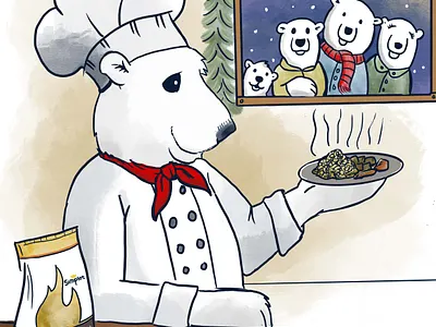 Simplot Polar Bear illustration polar bear