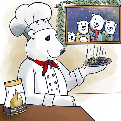 Simplot Polar Bear illustration polar bear