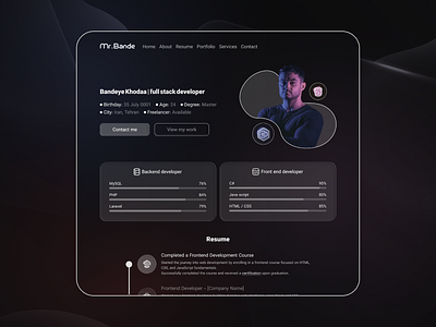 Full-Stack Developer Portfolio Site personal website portfolio portfolio dssign ui ui design uiux web design website design