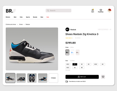 Shoe Online Shopping Page on Laptop Layout branding graphic design ui
