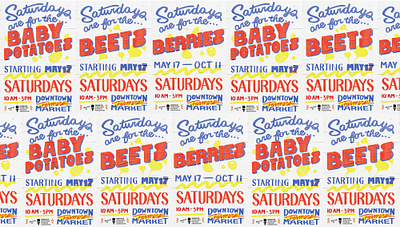 Farmers' Market Posters design graphic design hand drawn type handlettering illustration lettering market poster poster poster design retro typography typography