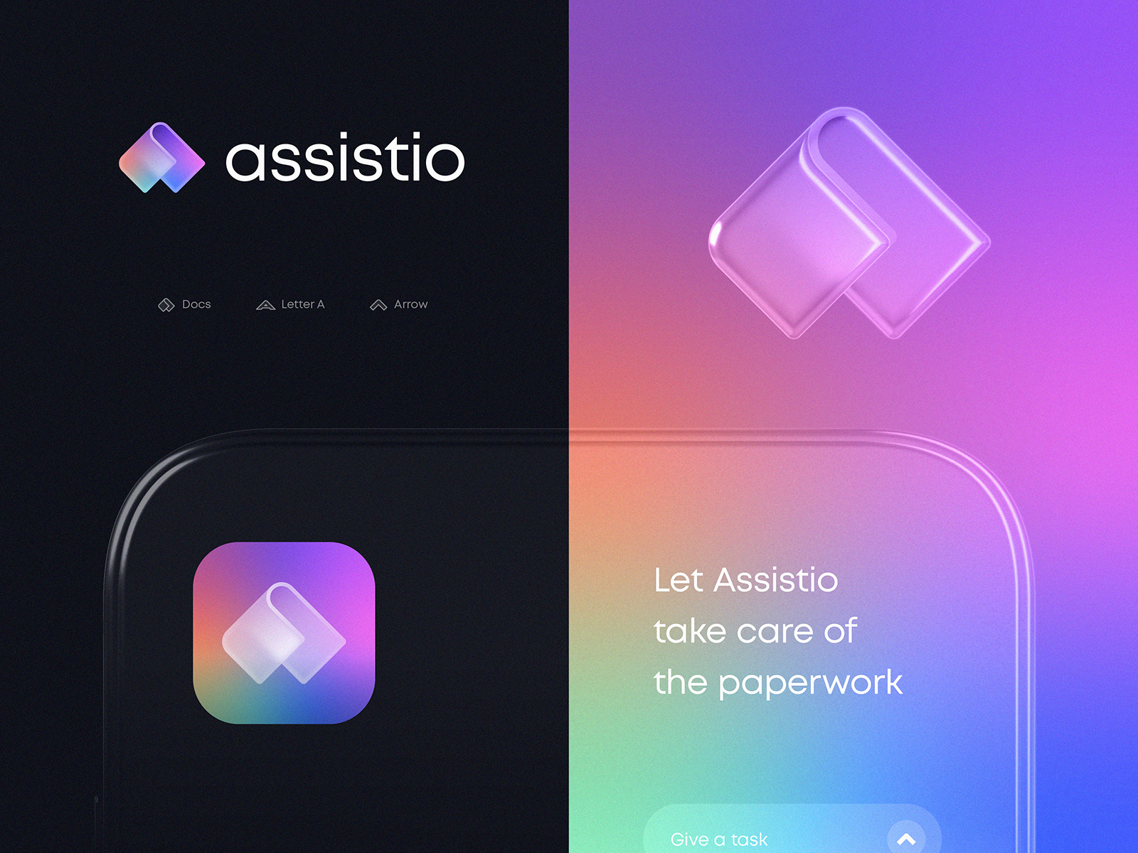Example of Assistio App Branding Concept