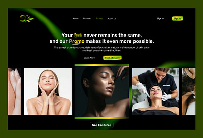 A Website Page for a Skin Care Company...I also created the Logo branding graphic design logo ui