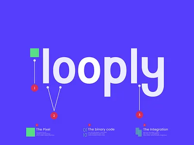 looply wordmark technology logo design branding design graphic design lion king xtra logo logotype minimalalist modern pixel technology typography vector wordmark