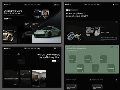 Clean Cars - Wash and Car Detailing agency branding car clean company dealer design detailing elementor landing page rental service sparepart ui vehicle wash webflow website wordpress