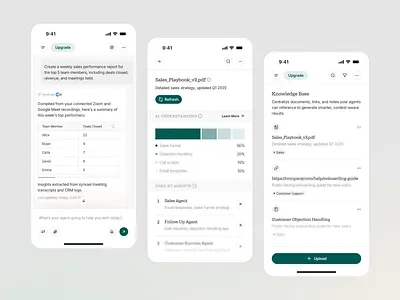Omnize - AI Mobile Design ai ai assistant animation app card ui chat clean digital internet mobile mobile design modern motion graphics smartphone tech technology ui ux voice ai voice assistant