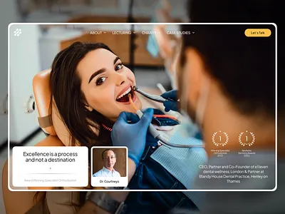 Dentistry - Dental Care Portfolio Website business clinic company dental dental care dentist doctor health landing page minimalist portfolio professional service swiss ui ui design ux web design website wellness