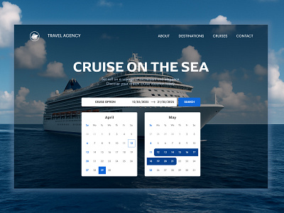 Cruise Booking Landing Page — UI Design design ui ux