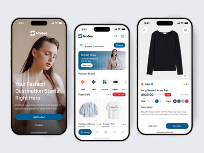 Fashion E Commerce Mobile App app cart clothing design discount e commerce fashion marketplace promo shop shopping ui ux