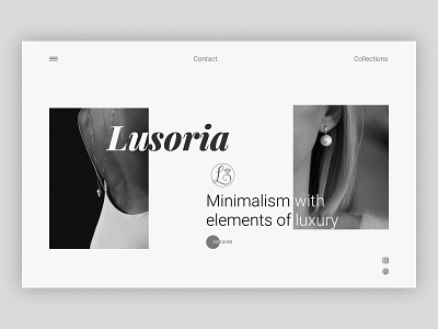 Lusoria — Jewelry Landing Page Concept design logo typography ui ux