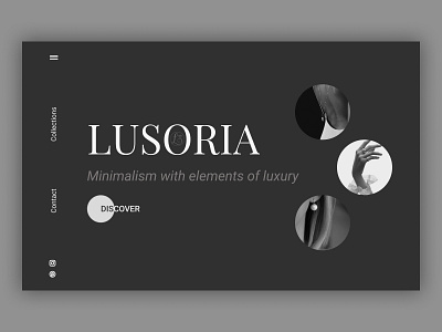 Lusoria — Jewelry Landing Page Concept design logo typography ui ux