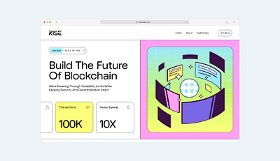 Crypto brand and website design for RISE blockchain branding crypto l2 product design ui design ux design web design web3 website website design