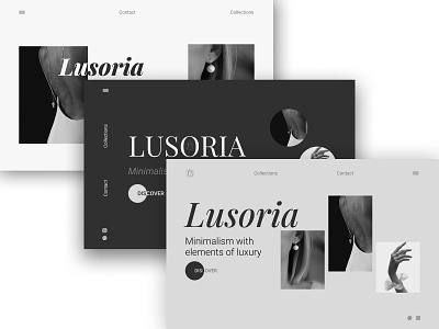 Lusoria — Jewelry Landing Page Concept design logo typography ui ux