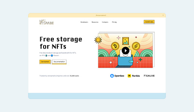 NFT Storage website design blockchain crypto dashbaord graphic design nft nfts storage ui ux web web3 website