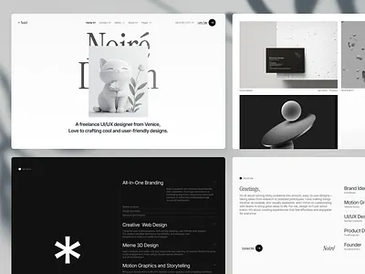 Noire - Homepages Agency Website cleanlayout creativeagency designforcreatives digitalagency framer herosection homepagedesign moderndesign modernwebdesign ortfoliowebsite project studiowebsite userinterface uxdesign uxuidesign webdesign webflow websiteconcept websiteshowcase
