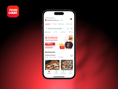 FoodCourt Home Redesign graphic design ui ux
