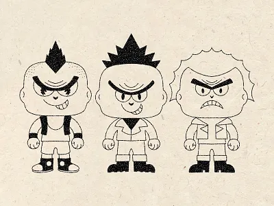 Character design branding cartoon character design hand drawing illustration logo mascot no i.a rubber hose t shirt