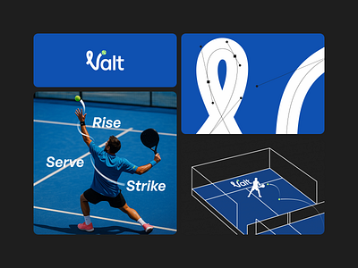 Valt - Visual Identity Padel Court brand brand design brand identity brand visual branding design graphic design identity logo logo designer logo mark logotype padel padel court padel logo social media sport sport brand symbol visual identity