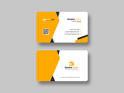 Creative Business Card Design Template branding business card card card design card template graphic design graphicsobai print yellow business card