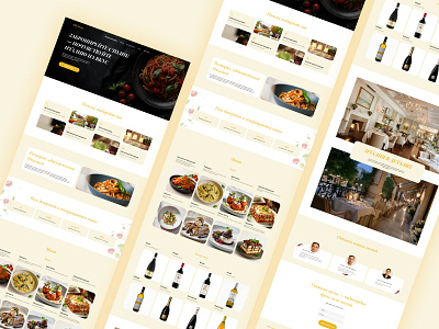 Italian Restaurant landing page — UI/UX Design branding design logo typography ui ux