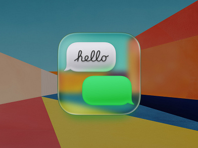 Next-gen Messages App Icon app icon icon imessage ios ipadof liquid glass macos messages