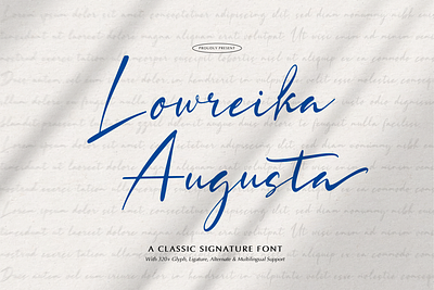 Lowreika Augusta | Classic Signature Font feminine
