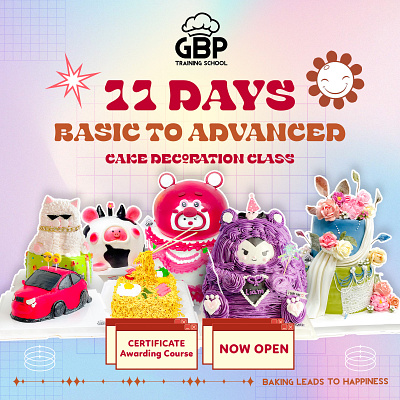 GBP Cooking & Bakery School Social Media Design graphic design