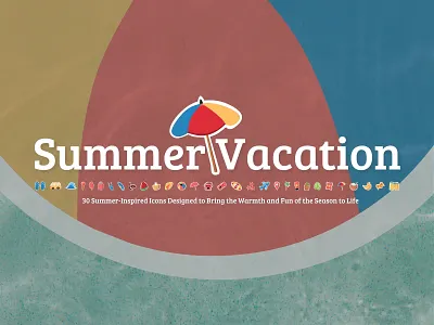 Summer Vacation Icons fun icons