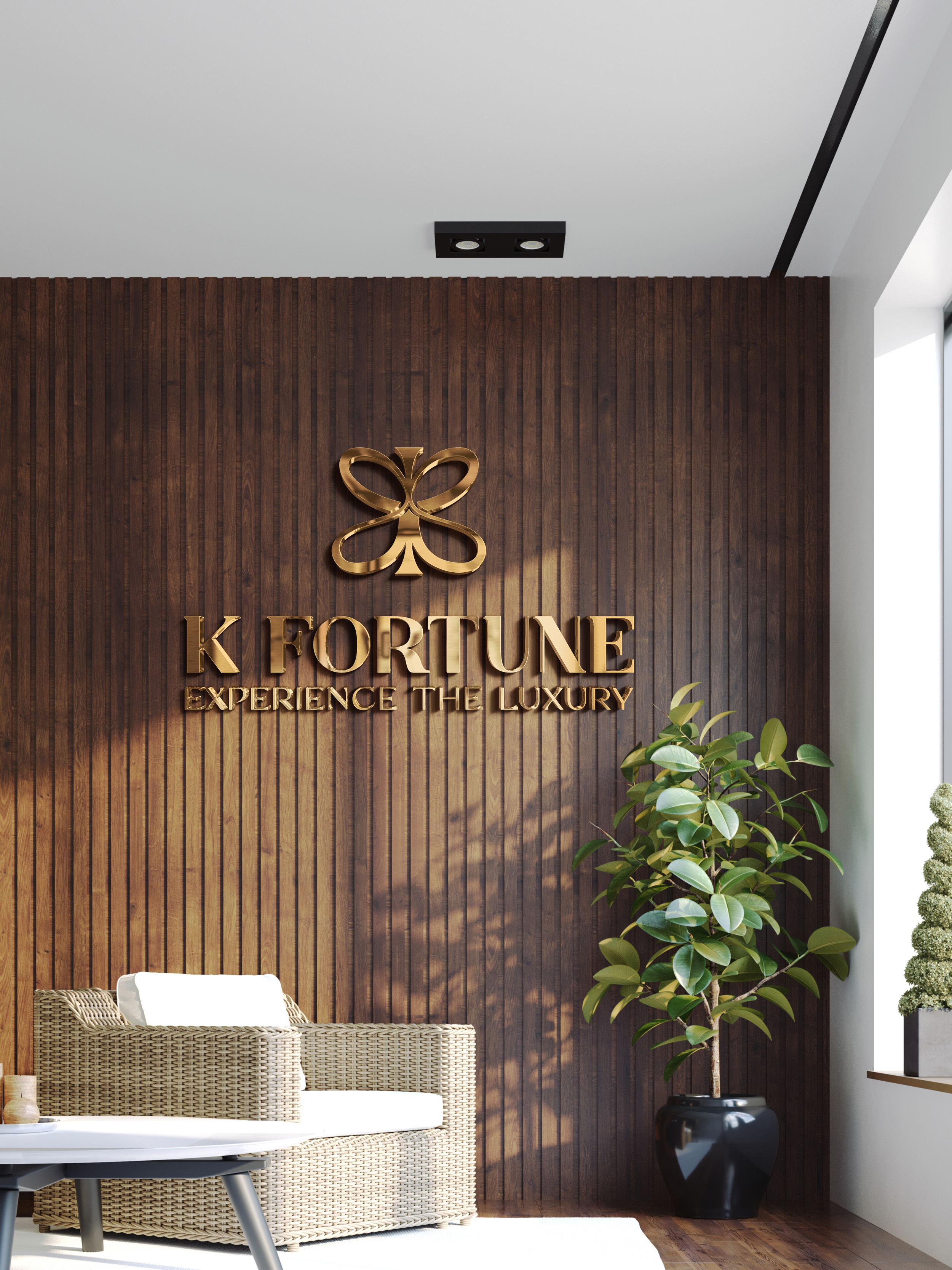 Luxury Hotel Logo, Real Life Concept K Fortune concept hotel logo luxury monogram