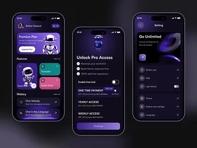 AI Artificial Intelligence Voice Command Mobile App 3d ai ai voice app branding chat chat bot chat gpt chatbot chatbot ui design interaction mobile product desigh product design ui ui ux user experience ux