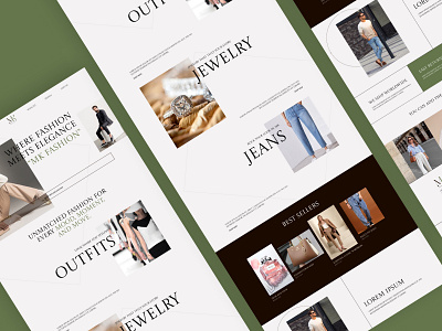 MK- Fashion website landing page branding graphic design logo ui