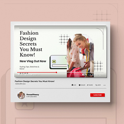 Youtube Thumbnail for Fashion Designing ashwastikadesignstudio brandingvisuals contentdesigners creativestudiowork designexecution designforyoutube dribbbleshowcase fashiongraphics fashionmediadesign graphicdesigndaily mockuppresentation socialvisuals studioshowcase thumbnailinspiration videocontentdesign vlogaesthetic vloggersbranding vlogthumbnaildesign youtubethumbnail ytdesign