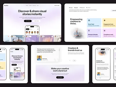 A Smarter Platform for Creators creativetech creatorplatform design designforcreators landing page productdesign startupdesign ui uxuidesign visualstorytelling web web design webdesign website